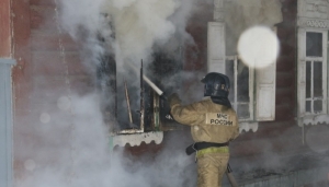 Потушен пожар на частном подворье в Амурской области